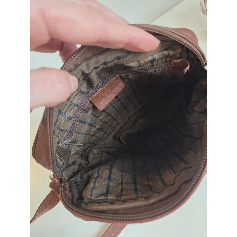Carlo Cecchini‎ Bag Womens Crossbody Shoulder Leather Purse Italy Brown